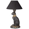 Design Toscano Royal Cat Egyptian Diety Bastet Sculptural Table Lamp, 10 inches wide, 16 inches tall, Handcast Polyresin, Black & Gold Finish