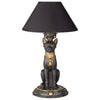 Design Toscano Royal Cat Egyptian Diety Bastet Sculptural Table Lamp, 10 inches wide, 16 inches tall, Handcast Polyresin, Black & Gold Finish