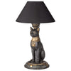 Design Toscano Royal Cat Egyptian Diety Bastet Sculptural Table Lamp, 10 inches wide, 16 inches tall, Handcast Polyresin, Black & Gold Finish