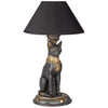 Design Toscano Royal Cat Egyptian Diety Bastet Sculptural Table Lamp, 10 inches wide, 16 inches tall, Handcast Polyresin, Black & Gold Finish