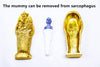 EASCHEER Egyptian Pharaoh Sarcophagus Coffin w/Mummy Figurine 2PCS Decorations Statues Home Décor(Gold)