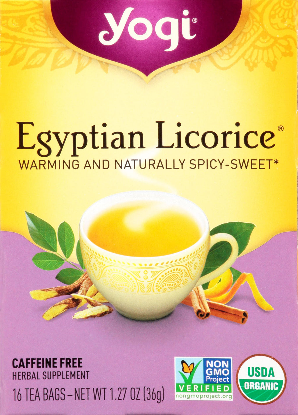 Yogi Tea, Egyptian Licorice, 16 Count, Packaging May Vary